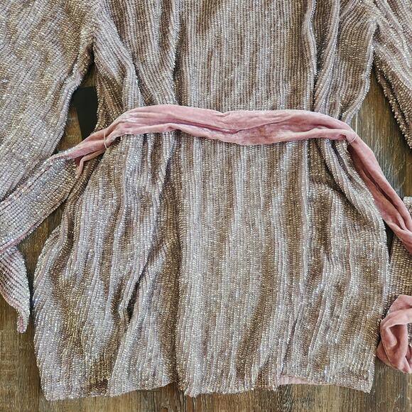 Retrofete Gabrielle Robe Dress in Dusty Lilac Size Small Sequins NWT - Picture 9 of 12